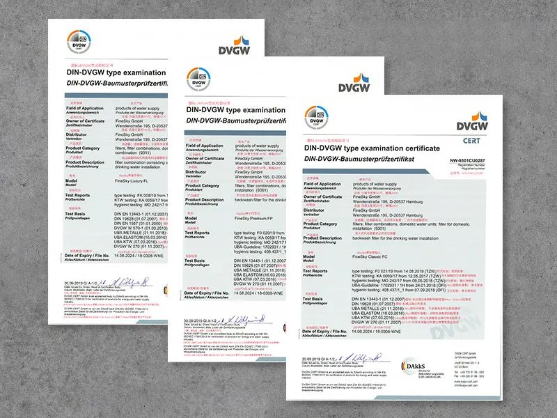 法茲產(chǎn)品DVGW認(rèn)證